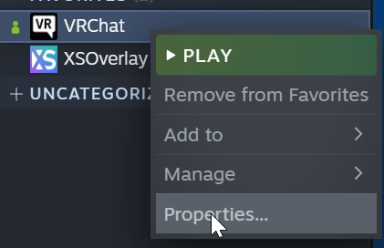 Steam VRChat Properties